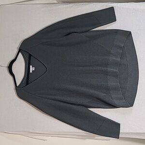 Athleta Hanover Charcoal V-Neck Sweater Size 1X
